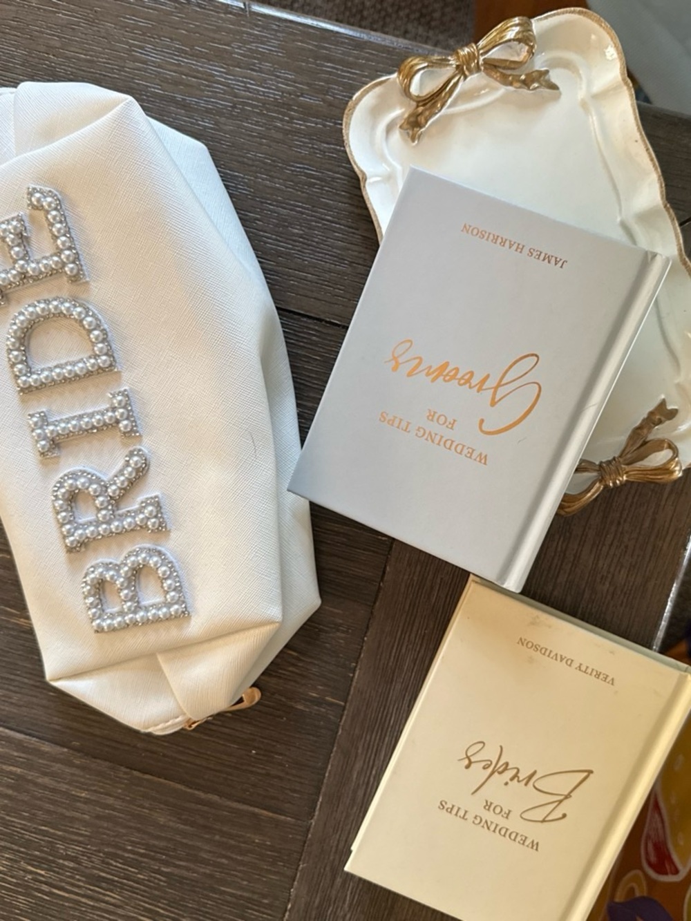 Bride Pearl Embellished Clutch - White
